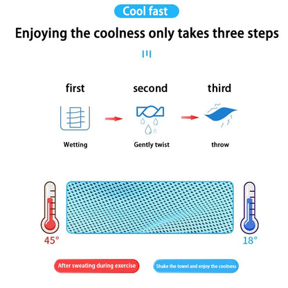 Cooling Towel Quick-Dry Microfiber Sports Cooling Towel for Gym, Running, Workout & Outdoor Fitness