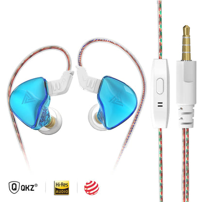 Original QKZ AK6 In Ear Earphone 6 Dynamic Driver Unit Headphone With Mic Stereo Sports HIFI Subwoofer Headset Monitor Earbuds