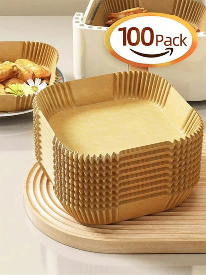 50 Pcs Non-Stick Air Fryer Paper Liners