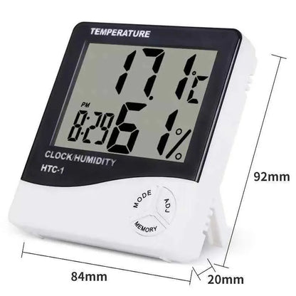 Electronic Clock Temperature Humidity Meter Weather Station for Home With Alarm LED Thermometer Thermo-Hygrometer Multifunction