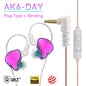 Original QKZ AK6 In Ear Earphone 6 Dynamic Driver Unit Headphone With Mic Stereo Sports HIFI Subwoofer Headset Monitor Earbuds