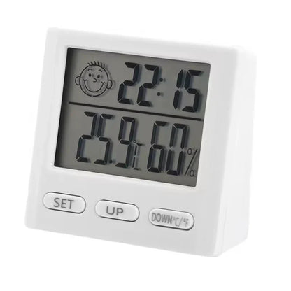 Electronic Clock Temperature Humidity Meter Weather Station for Home With Alarm LED Thermometer Thermo-Hygrometer Multifunction