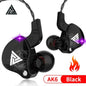 Original QKZ AK6 In Ear Earphone 6 Dynamic Driver Unit Headphone With Mic Stereo Sports HIFI Subwoofer Headset Monitor Earbuds