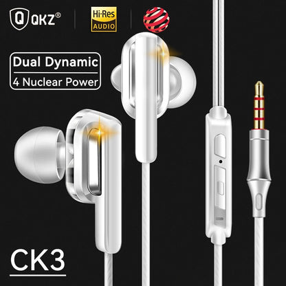 Original QKZ AK6 In Ear Earphone 6 Dynamic Driver Unit Headphone With Mic Stereo Sports HIFI Subwoofer Headset Monitor Earbuds
