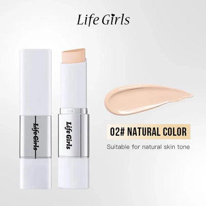 Lazy foundation stick, moisturizing and natural concealer makeup,matte makeup base,rare beauty,Keep makeup and sweat