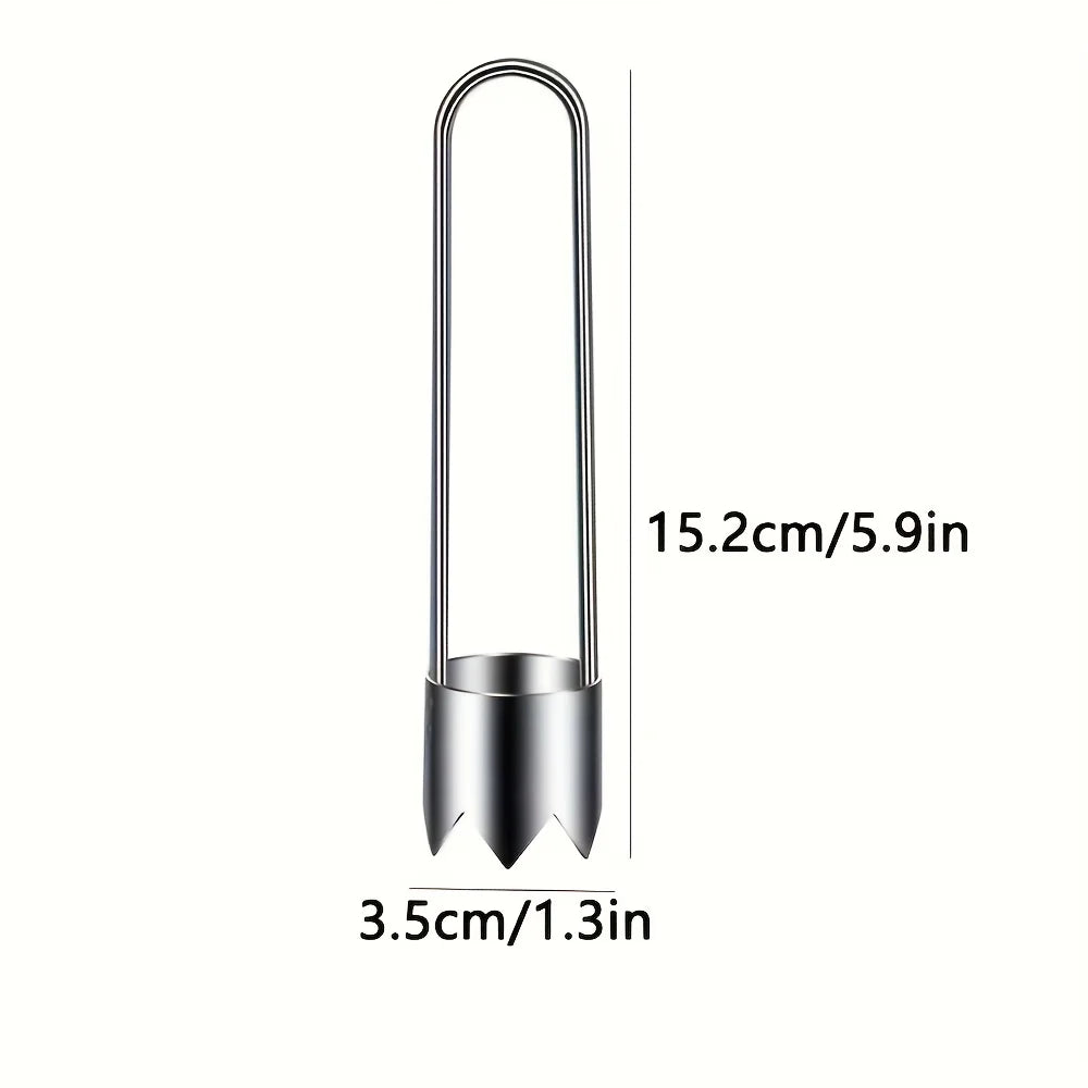 Stainless Steel Fruit and Vegetable Core Remover, Red Bell Pepper Seed Remover, Universal Kitchen Gadget for Apples, Pears, Tomatoes, Peppers, etc. - Durable and Easy to Use, Suitable for 11 Festivals