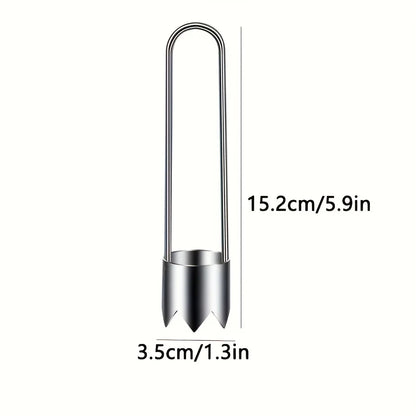 Stainless Steel Fruit and Vegetable Core Remover, Red Bell Pepper Seed Remover, Universal Kitchen Gadget for Apples, Pears, Tomatoes, Peppers, etc. - Durable and Easy to Use, Suitable for 11 Festivals