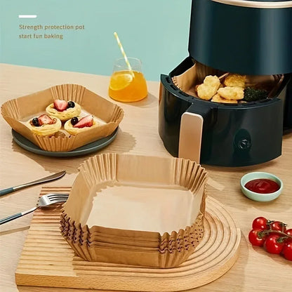 50 Pcs Non-Stick Air Fryer Paper Liners