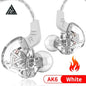 Original QKZ AK6 In Ear Earphone 6 Dynamic Driver Unit Headphone With Mic Stereo Sports HIFI Subwoofer Headset Monitor Earbuds