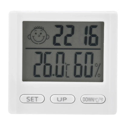 Electronic Clock Temperature Humidity Meter Weather Station for Home With Alarm LED Thermometer Thermo-Hygrometer Multifunction