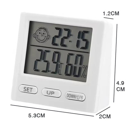 Electronic Clock Temperature Humidity Meter Weather Station for Home With Alarm LED Thermometer Thermo-Hygrometer Multifunction