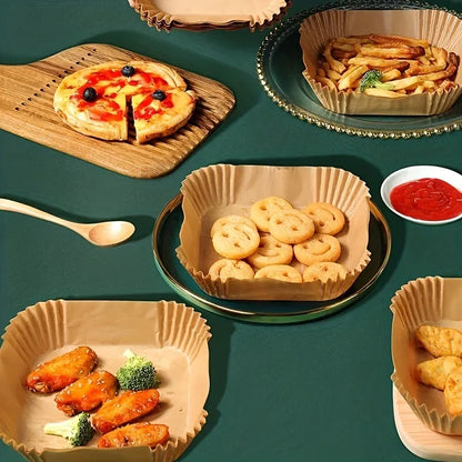 50 Pcs Non-Stick Air Fryer Paper Liners