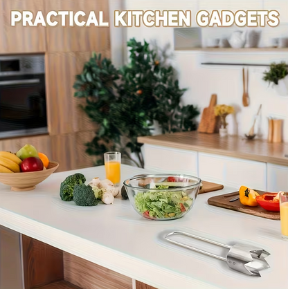 Stainless Steel Fruit and Vegetable Core Remover, Red Bell Pepper Seed Remover, Universal Kitchen Gadget for Apples, Pears, Tomatoes, Peppers, etc. - Durable and Easy to Use, Suitable for 11 Festivals