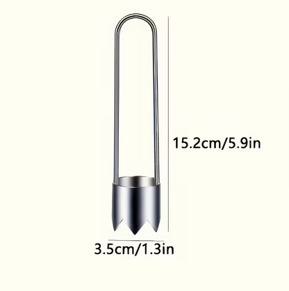 Stainless Steel Fruit and Vegetable Core Remover, Red Bell Pepper Seed Remover, Universal Kitchen Gadget for Apples, Pears, Tomatoes, Peppers, etc. - Durable and Easy to Use, Suitable for 11 Festivals