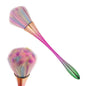 Rose Golden Fan Makeup Brush,Cosmetic Brush Loose Powder Brush ,Highlighting Brush Blush Brush-Soft Hair Makeup Fixing