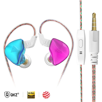 Original QKZ AK6 In Ear Earphone 6 Dynamic Driver Unit Headphone With Mic Stereo Sports HIFI Subwoofer Headset Monitor Earbuds