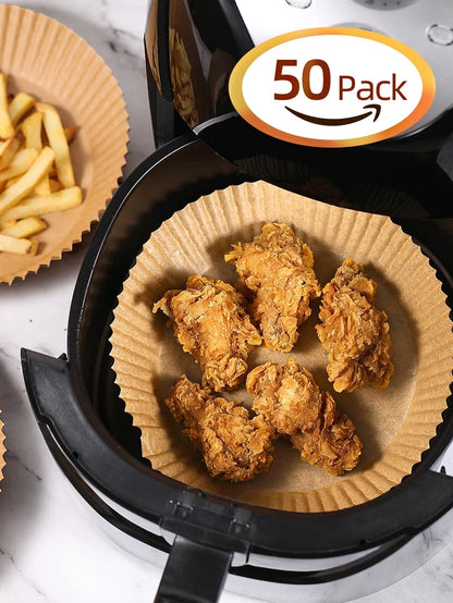 50 Pcs Non-Stick Air Fryer Paper Liners