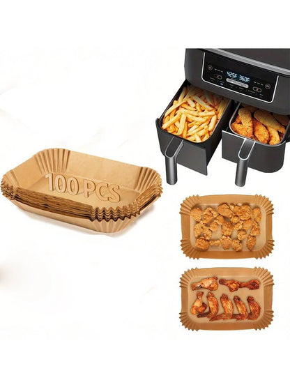 50 Pcs Non-Stick Air Fryer Paper Liners