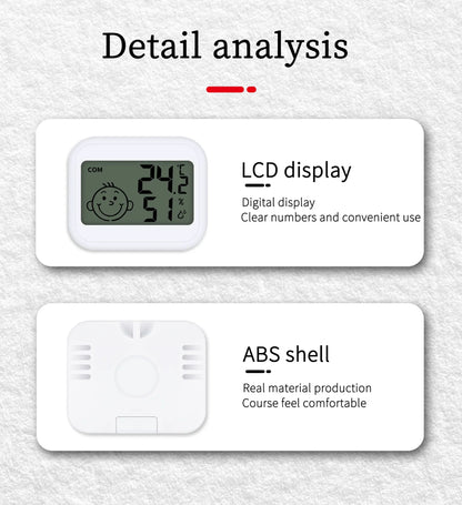 Electronic Clock Temperature Humidity Meter Weather Station for Home With Alarm LED Thermometer Thermo-Hygrometer Multifunction