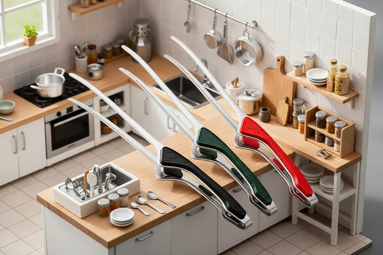 Mini Stainless Steel Tongs - Serving
